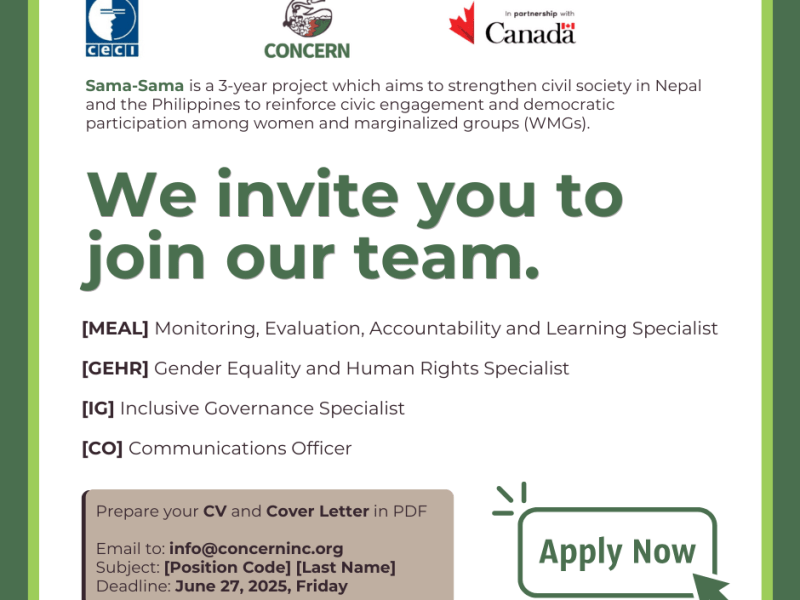 Join Our Team: Communication Officer (Sama-Sama Project&nbsp;Philippines)